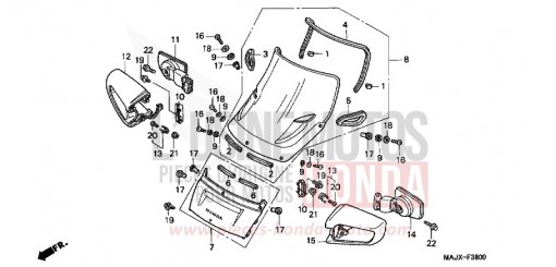WIND SCREEN ST1100Y de 2000